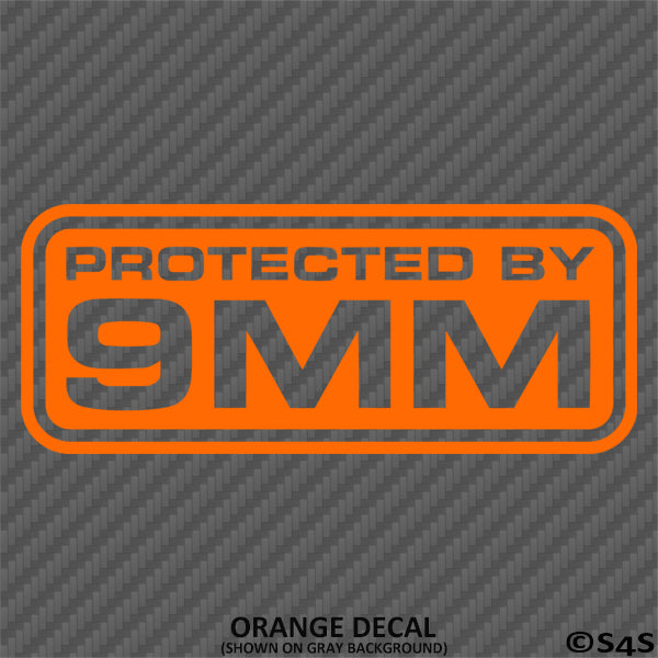Protected By 9MM Gun Rights 2A Vinyl Decal