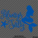 Always Salty Beach Girl Mermaid Vinyl Decal