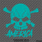 America Skull and Crossbones Patriotic Vinyl Decal