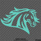 Angry Mustang Stallion Silhouette Vinyl Decal