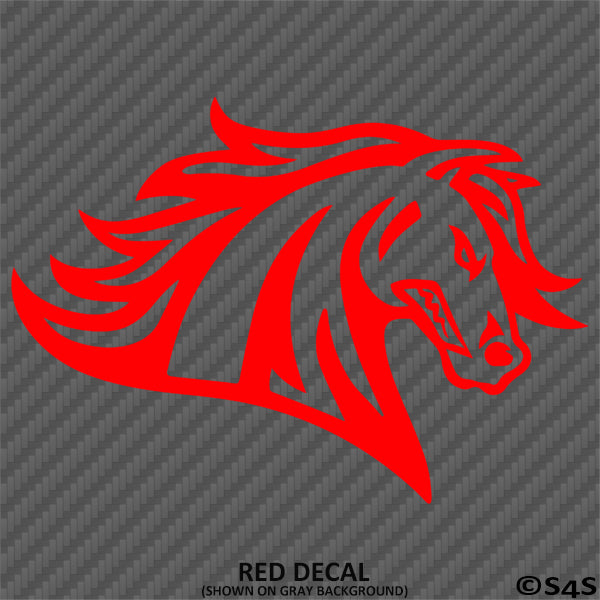 Angry Mustang Stallion Silhouette Vinyl Decal