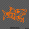 Angry Fish Skeleton Bones Vinyl Decal Version 1 - S4S Designs