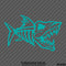 Angry Fish Skeleton Bones Vinyl Decal Version 1 - S4S Designs