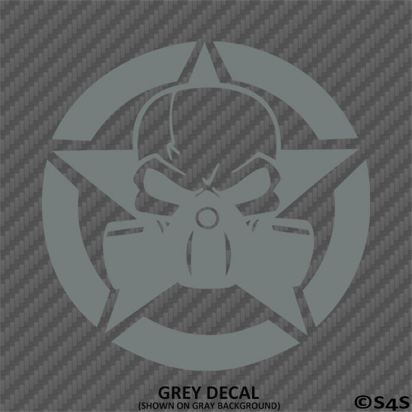 For Jeep: Army Star With Biohazard Mask Vinyl Decal
