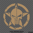 Distressed Star Split Punisher/Spartan Helmet Vinyl Decal