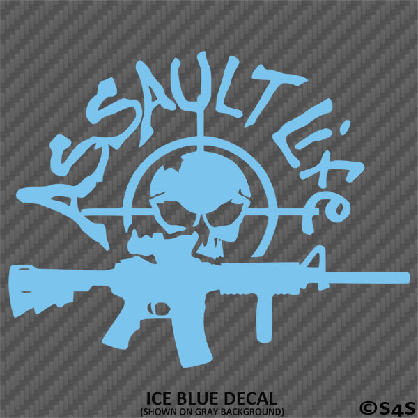 Assault Life Rifle Firearms 2nd Amendment Vinyl Decal Version 2