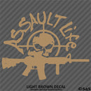 Assault Life Rifle Firearms 2nd Amendment Vinyl Decal Version 2