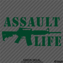 Assault Life Rifle Firearms 2nd Amendment Vinyl Decal