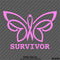 Survivor Butterfly Vinyl Decal - S4S Designs