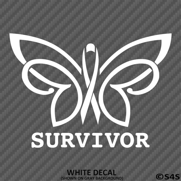 Survivor Butterfly Vinyl Decal - S4S Designs