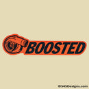 "Boosted" Turbo Acrylic Badge Orange/Black - S4S Designs
