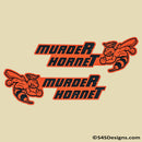 "Murder Hornet" Acrylic Badge Set Satin Orange/Black Version 2 - S4S Designs