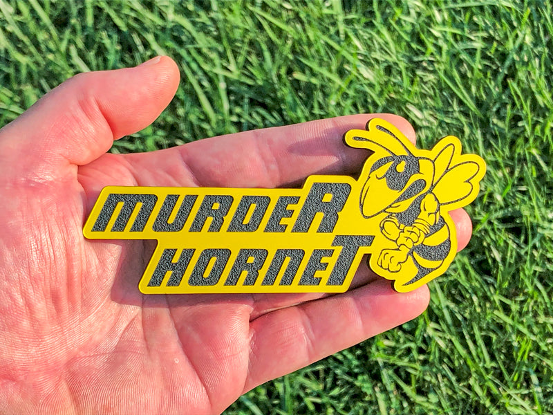 "Murder Hornet" Acrylic Badge Set Matte Yellow/Black - S4S Designs