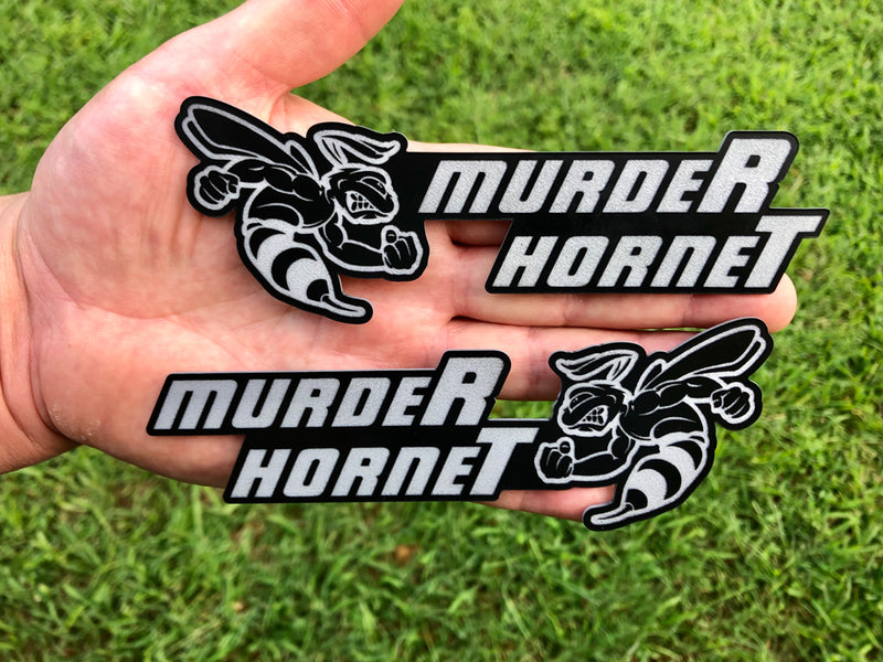 "Murder Hornet" Acrylic Badge Set Matte Black/Silver Version 2 - S4S Designs