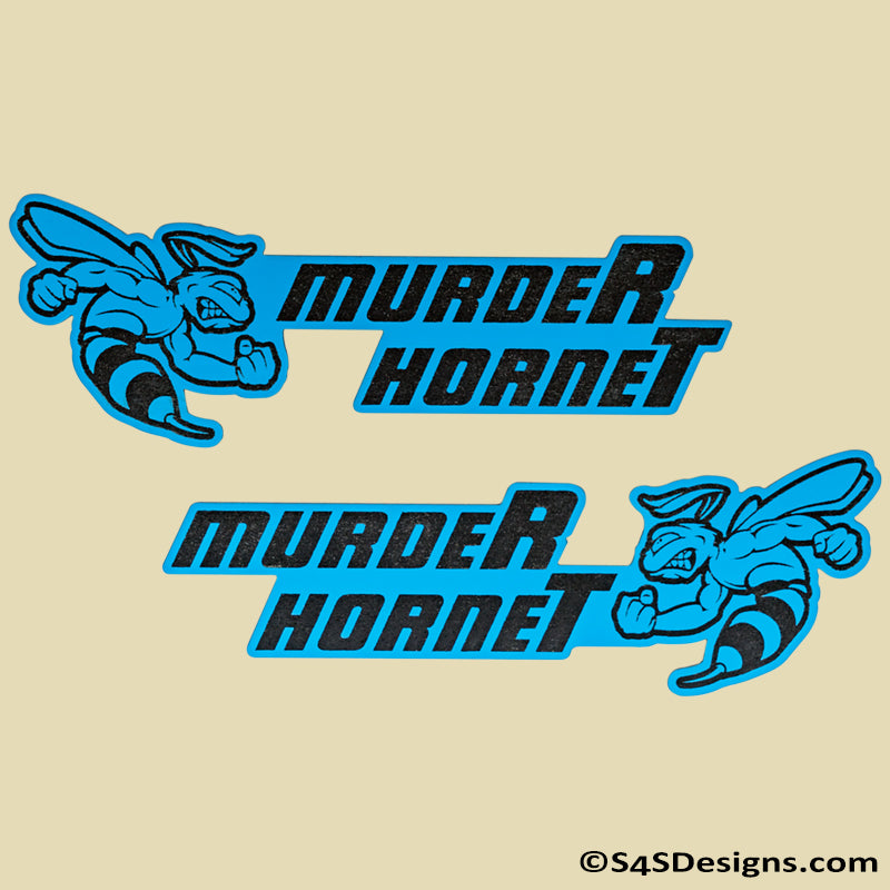 "Murder Hornet" Acrylic Badge Set Matte Blue/Black Version 2 - S4S Designs