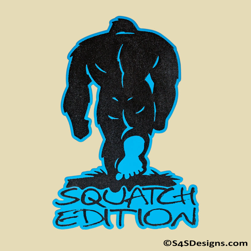 Bigfoot "Squatch Edition" Acrylic Badge Matte Blue/Black - S4S Designs