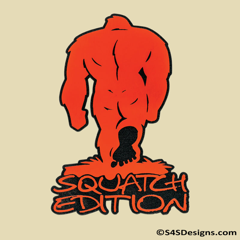 Bigfoot "Squatch Edition" Acrylic Badge V2 Orange/Black - S4S Designs
