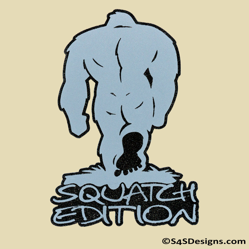 Bigfoot "Squatch Edition" Acrylic Badge V2 Matte Grey/Black - S4S Designs