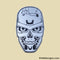 Terminator Skull Acrylic Badge Set Brushed Stainless/Black - S4S Designs