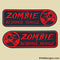 "Zombie Response Vehicle" Gas Mask Acrylic Badge Set Matte Red/Black - S4S Designs