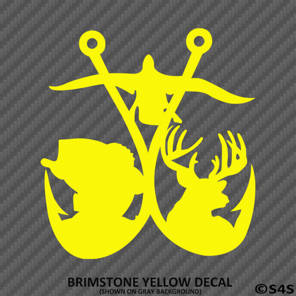Bass, Buck, Duck and Fish Hooks Vinyl Decal – S4S Designs