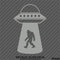Bigfoot: UFO Abduction Vinyl Decal
