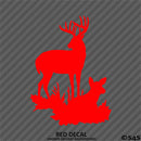 Buck and Doe Silhouette Hunting Vinyl Decal Version 2