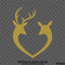 Buck and Doe Heart Hunting Vinyl Decal