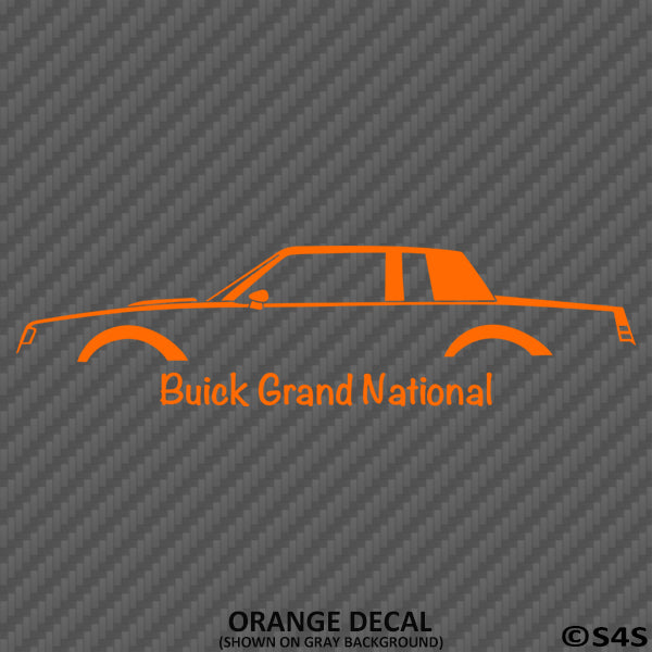 Buick Regal Grand National Classic Car Silhouette Vinyl Decal - S4S Designs