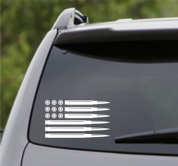 American Flag: Bullets 2A 2nd Amendment Vinyl Decal - S4S Designs