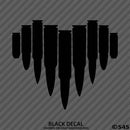 Bullet Heart 2A Firearms Vinyl Decal - S4S Designs