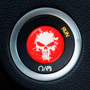 Starter Button Overlay for Dodge Challenger/Charger: Punisher Red/White - S4S Designs