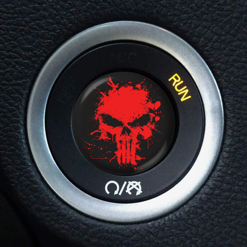 Starter Button Overlay for Dodge Challenger/Charger: Punisher Red - S4S Designs