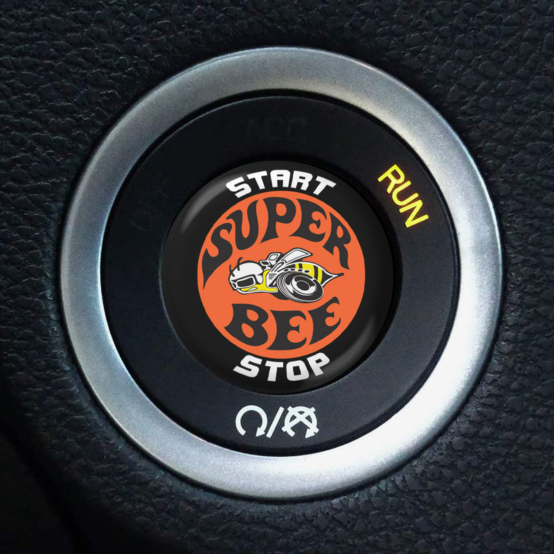 Starter Button Overlay for Dodge Challenger/Charger: Super Bee Orange - S4S Designs