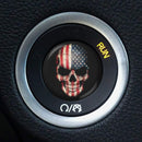 Starter Button Overlay for Dodge Challenger/Charger: American Flag Skull - S4S Designs
