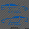 C4 Chevy Corvette Silhouette (PAIR) Vinyl Decal