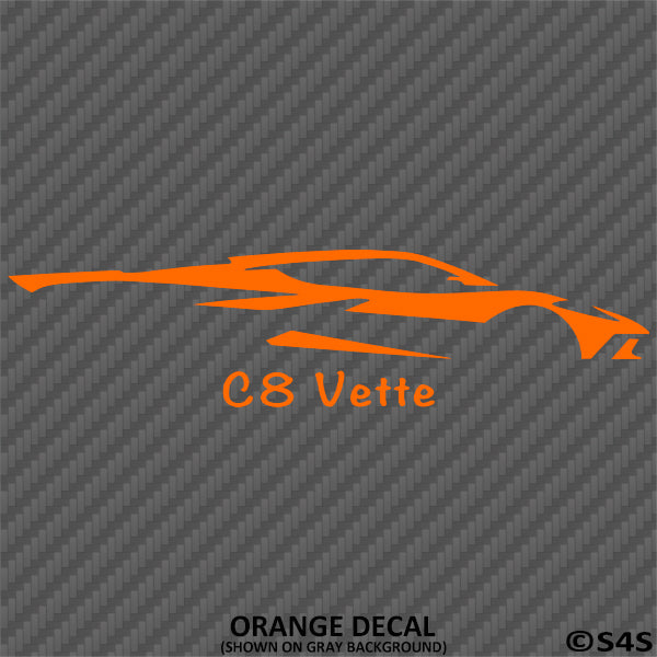 C8 Chevy Corvette Stingray Silhouette Vinyl Decal - S4S Designs