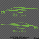 C8 Chevy Corvette Stingray Silhouette Vinyl Decal V2 (PAIR)