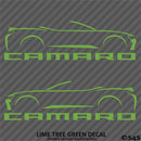 6th Gen Chevy Camaro Convertible Silhouette (PAIR) Vinyl Decal Style 1