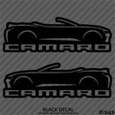 6th Gen Chevy Camaro Convertible Silhouette (PAIR) Vinyl Decal Style 2