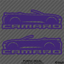 6th Gen Chevy Camaro Convertible Silhouette (PAIR) Vinyl Decal Style 2