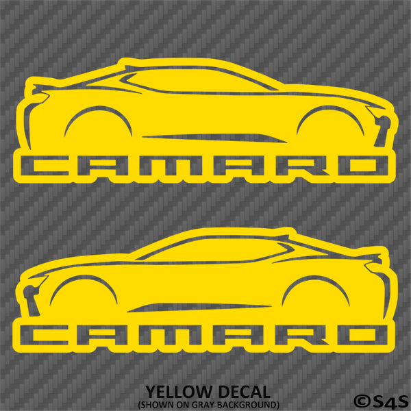 6th Gen Chevy Camaro Silhouette (PAIR) Vinyl Decal Style 2