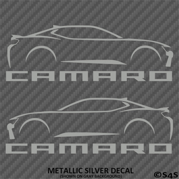 6th Gen Chevy Camaro Silhouette (PAIR) Vinyl Decal Style 1