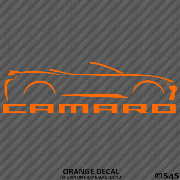 6th Gen Chevy Camaro Convertible Silhouette Vinyl Decal Style 1