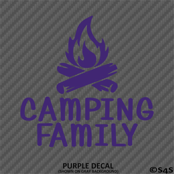 Camping Family Camp Fire Vinyl Decal
