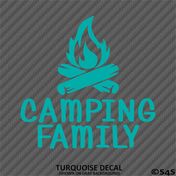 Camping Family Camp Fire Vinyl Decal