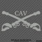 Cavalry Crossed Sabres Army Military Vinyl Decal - S4S Designs