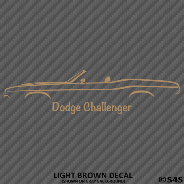 1970 Dodge Challenger Convertible Classic Car Silhouette Vinyl Decal - S4S Designs