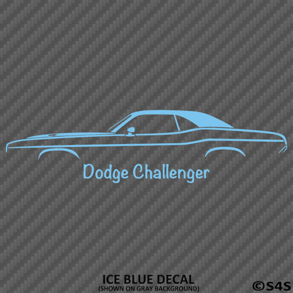 1970 Dodge Challenger Classic Car Silhouette Vinyl Decal - S4S Designs