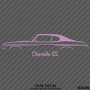 1970 Chevy Chevelle SS Classic Car Silhouette Vinyl Decal - S4S Designs